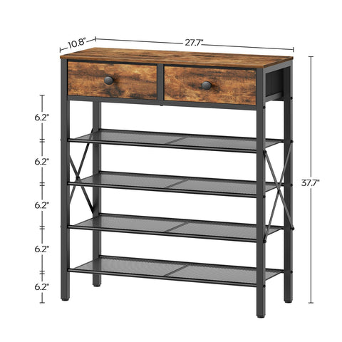 YATINEY living room display using shoe rack for books and decor