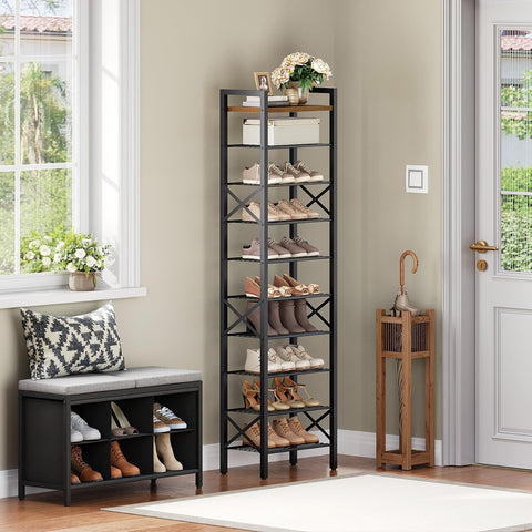 YATINEY slim entryway shoe rack fits tight spaces for quick access