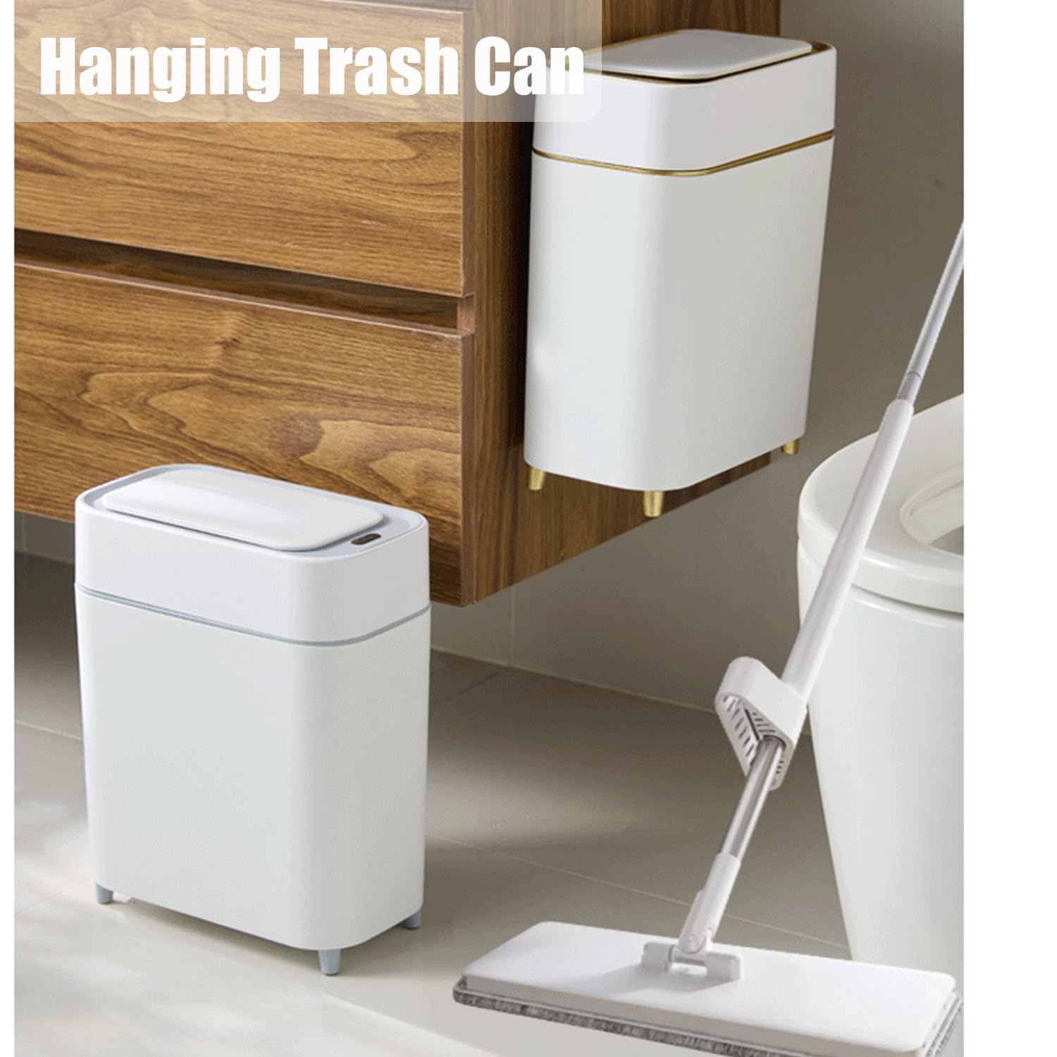 Yatmung sensor lid opening demonstrates hands-free use.
