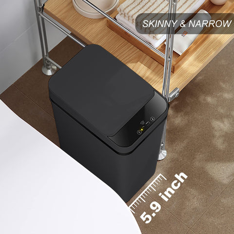 Yatmung touchless trash can lid-open demonstrates hands-free convenience for quick waste disposal.