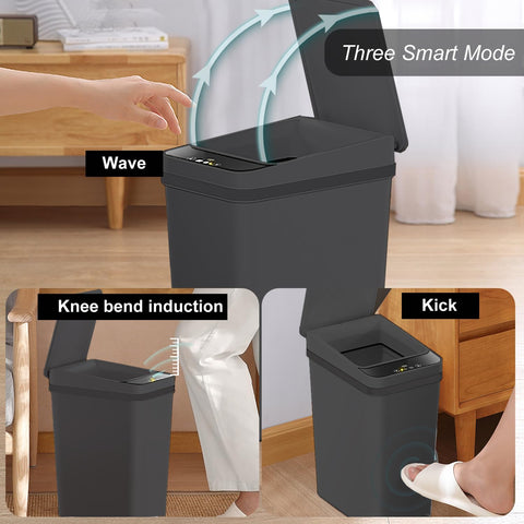 Yatmung motion sensor lid opens hands-free for hygienic waste disposal.