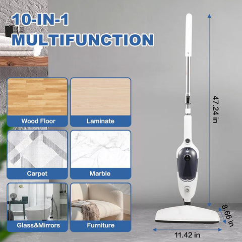 Yatytepo steam mop in action cleaning floors with steam power.