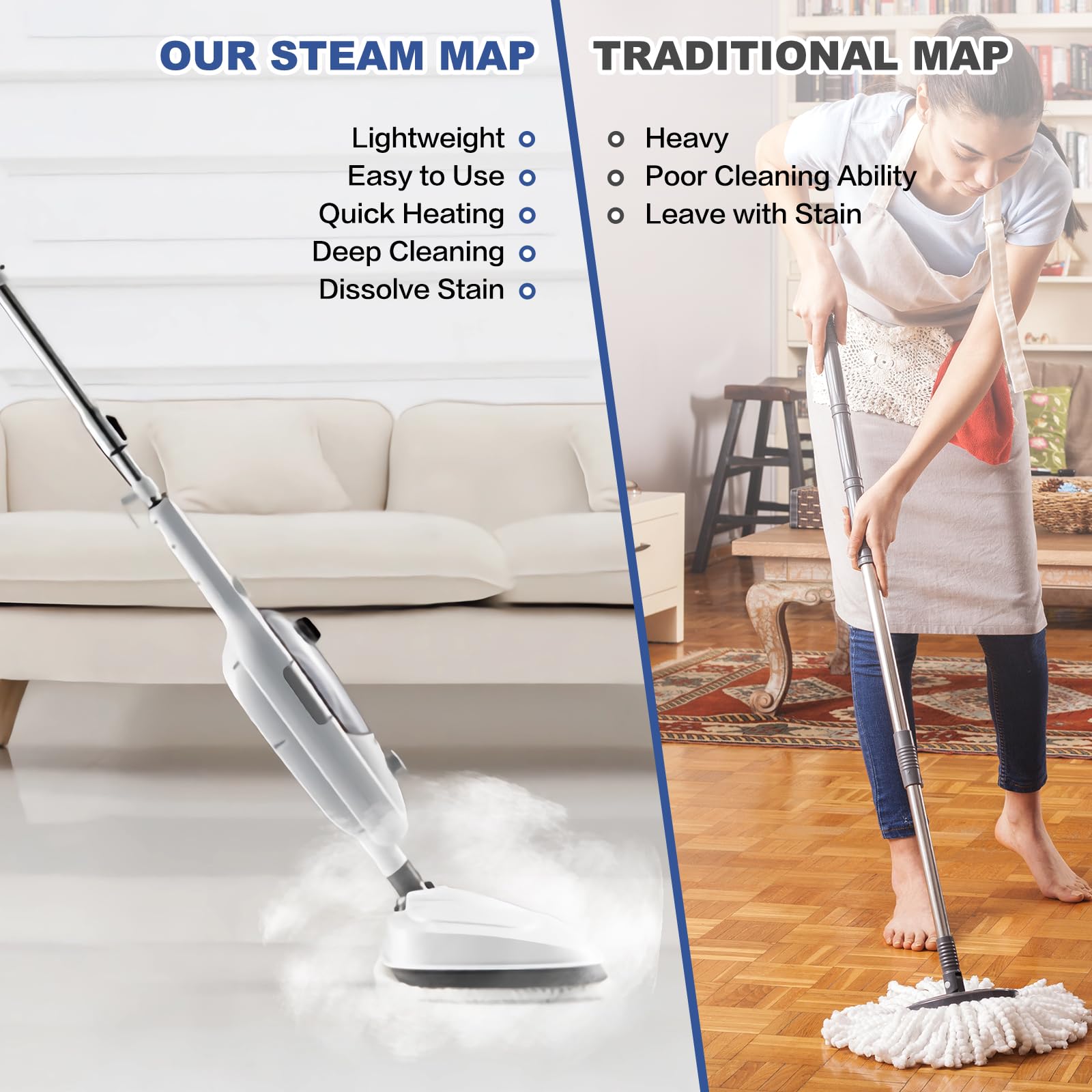Yatytepo detachable tank enables quick refill during cleaning.