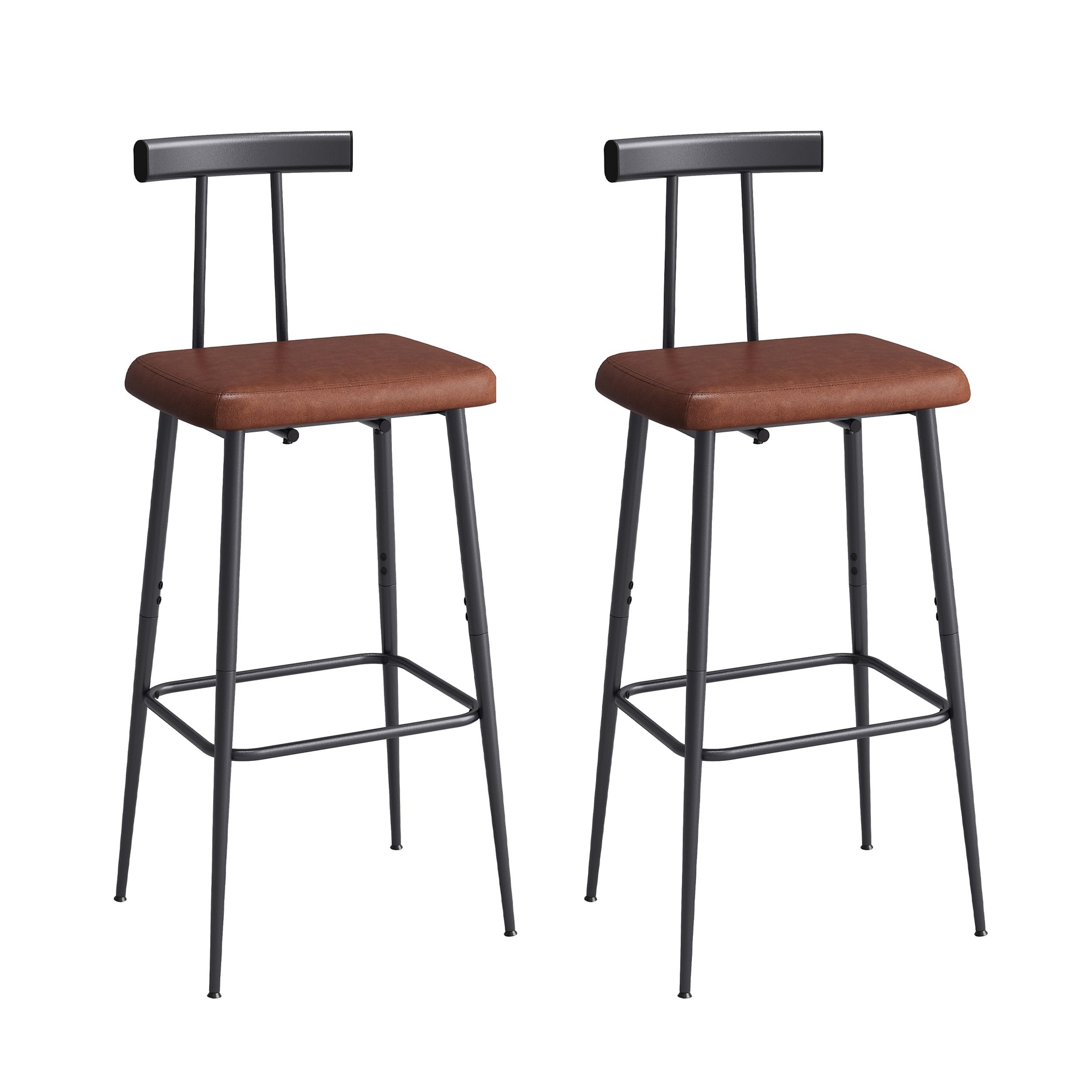 YAUKTAK bar stools cushion close-up highlighting durable PU leather and easy care.