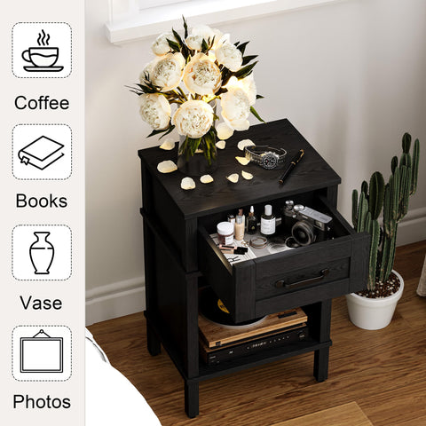 YAUKTAK end table in living room setting demonstrates versatile use.