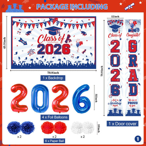 Yavxzvbw grad 2026 door banner creates a festive entry for ceremonies.