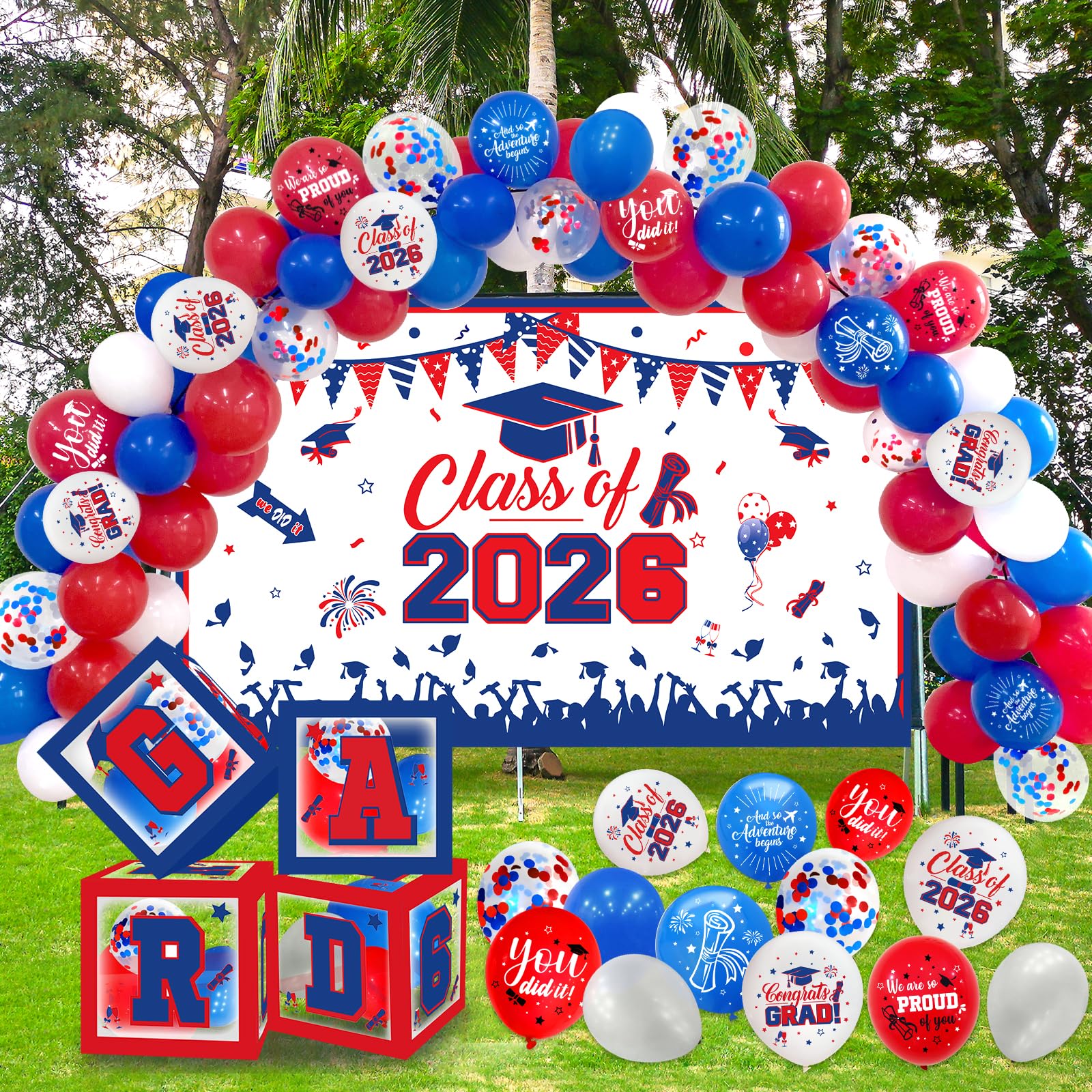 Yavxzvbw paper flowers 6x10in add decorative texture in blue, red, white.