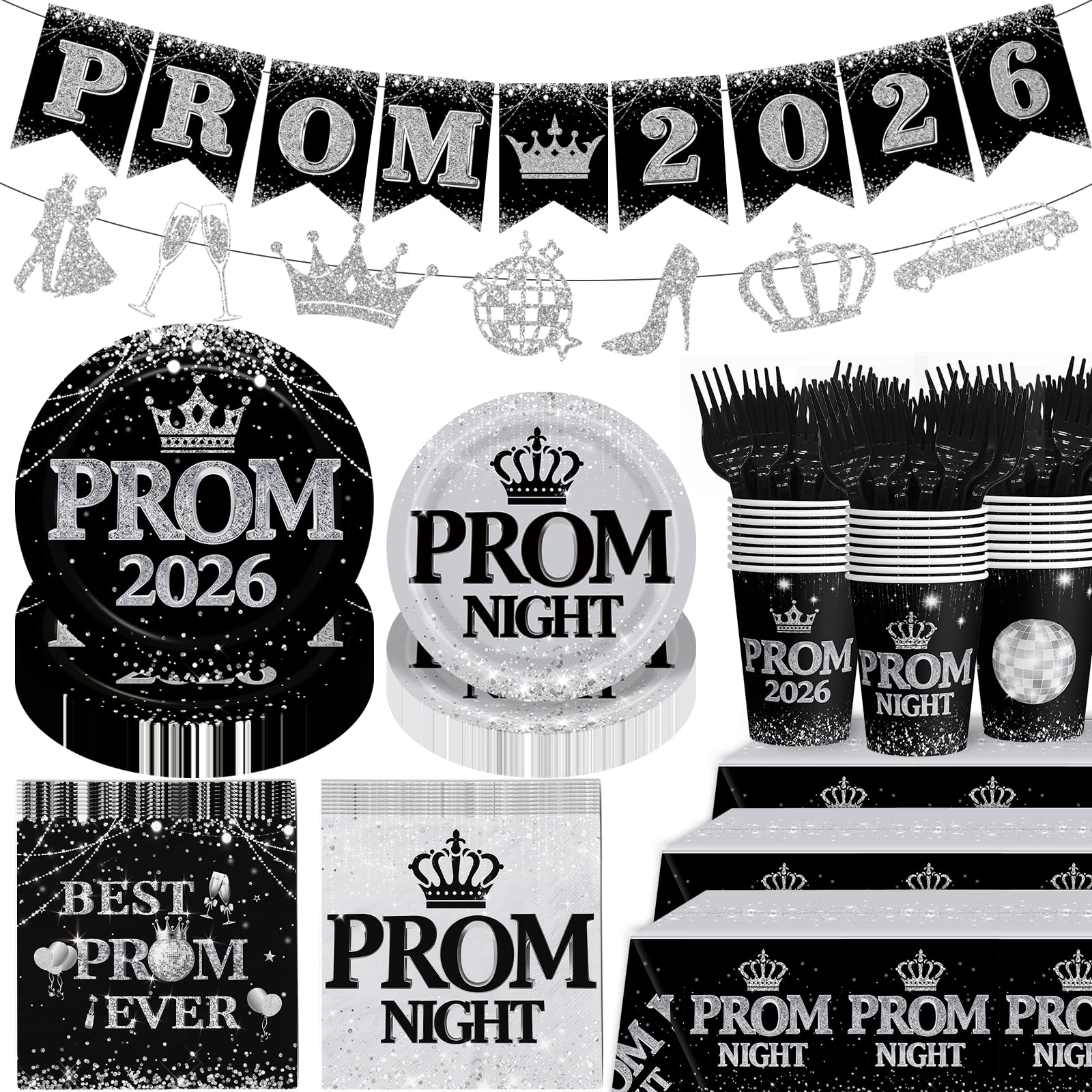 Yavxzvbw Prom 2026 banner adds glossy focal point for photos and cohesion.