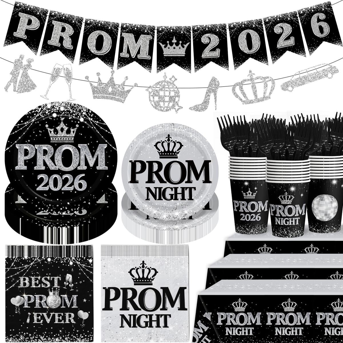 Yavxzvbw Prom 2026 banner adds glossy focal point for photos and cohesion.