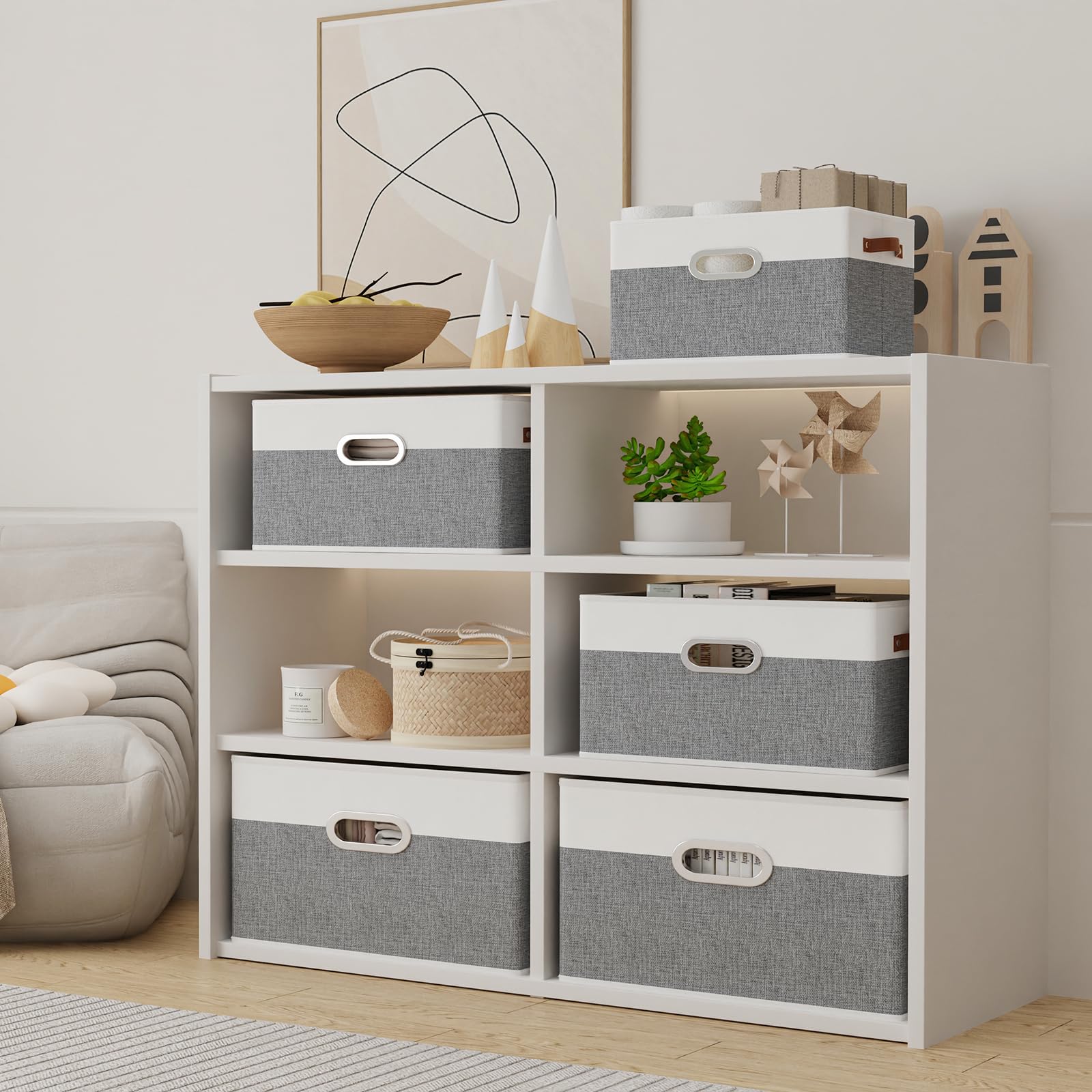 Yawinhe canvas bin with oxford lining for durable daily use.
