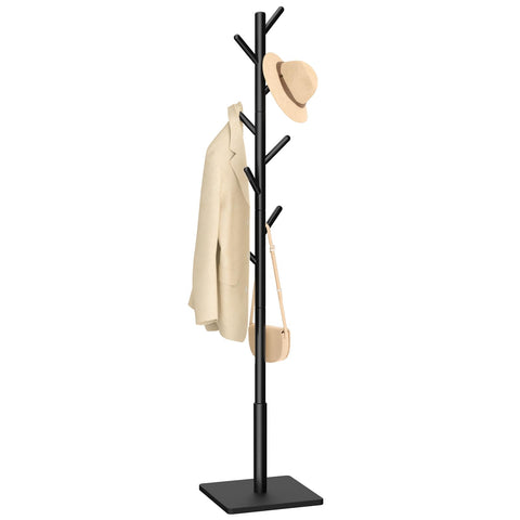 Yawinhe coat rack with eight hooks provides organized entryway storage