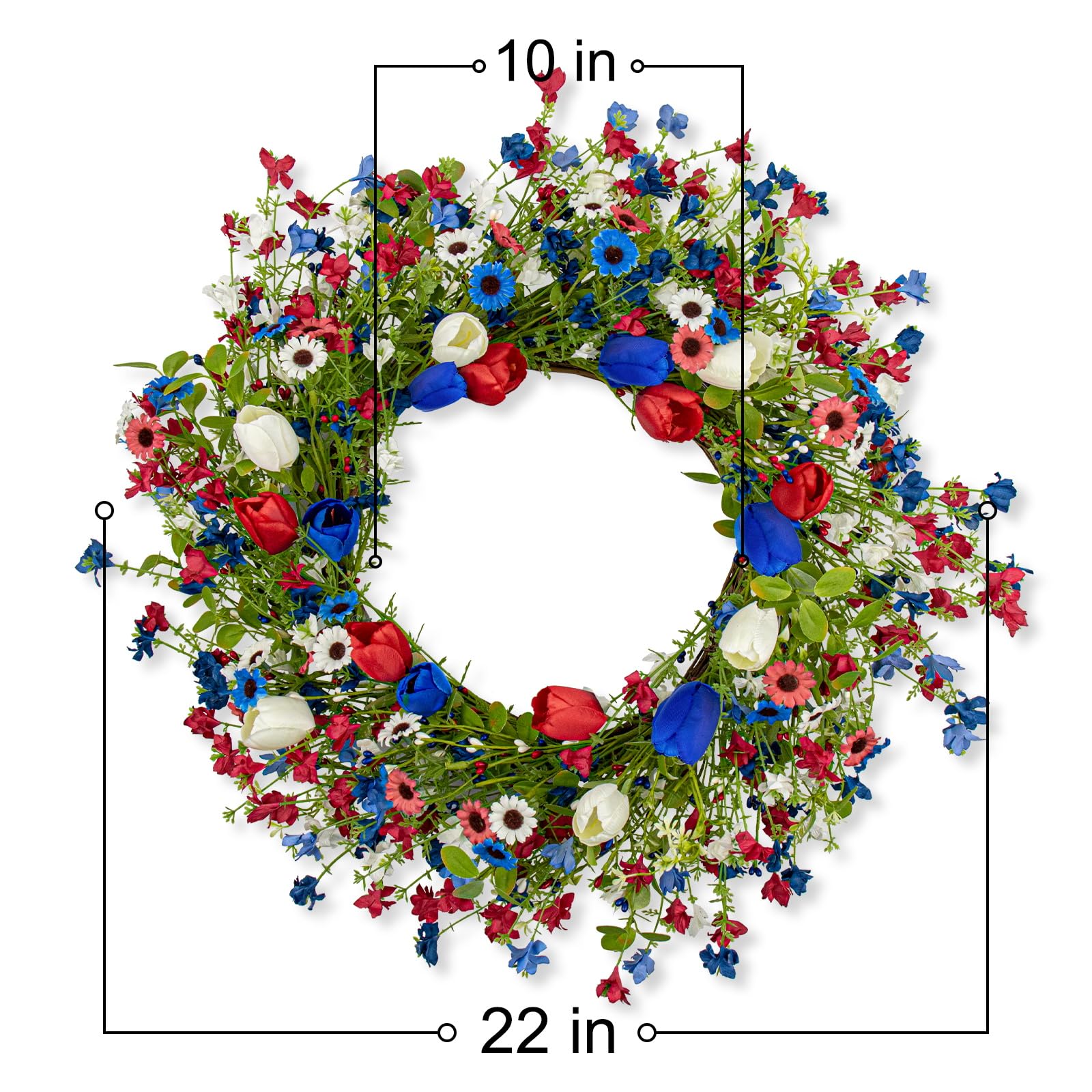 Yawwind colorfast wreath ideal for indoor or covered outdoor display.