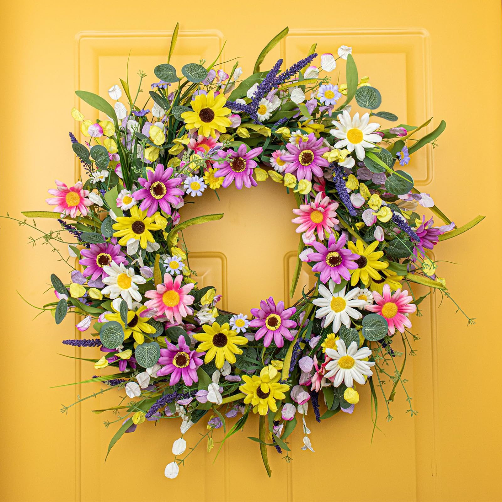 Yawwind front door decor wreath for quick seasonal update.