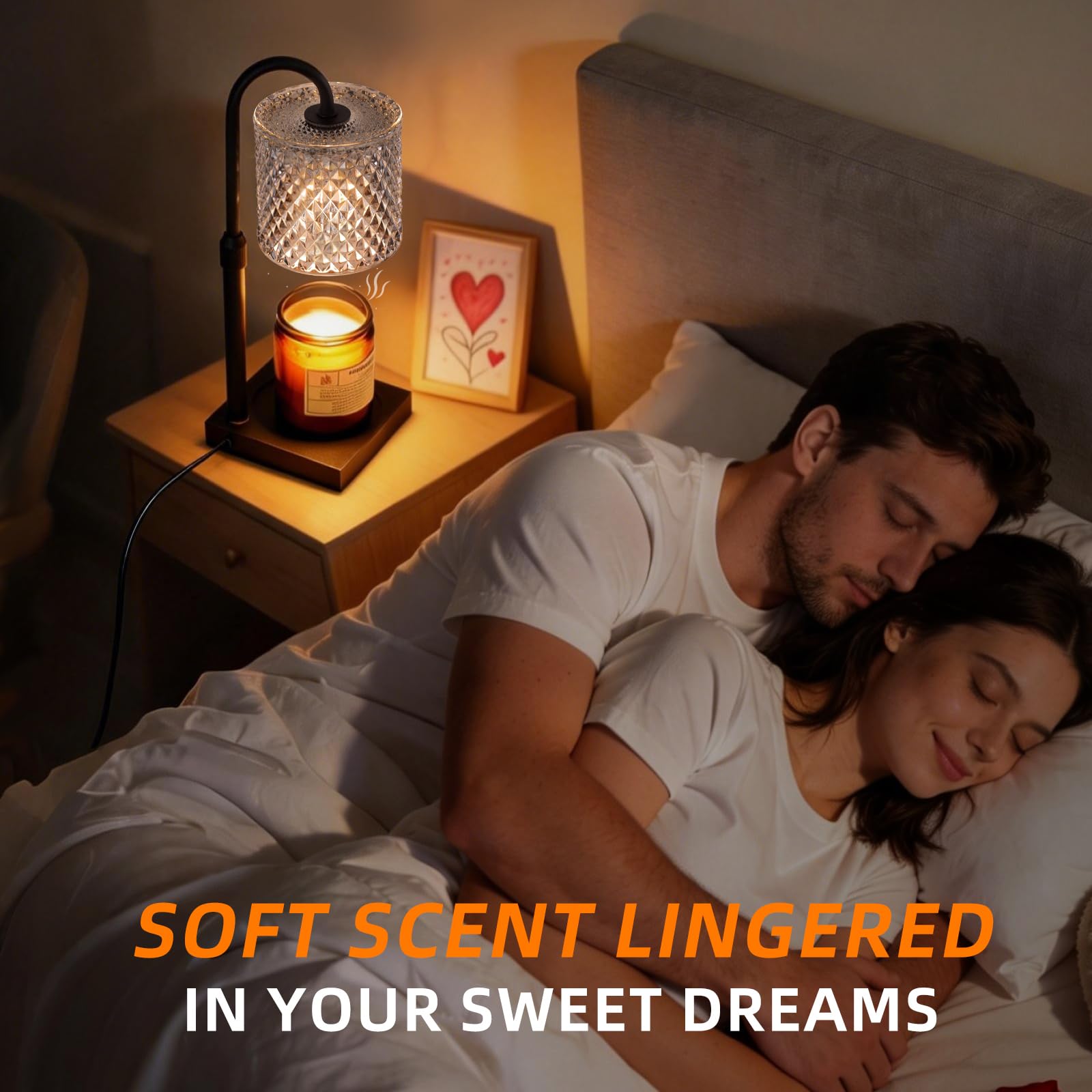 YAYIT Candle Warmer Lamp glass shade adds a sleek modern touch to rooms