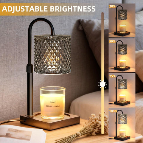 YAYIT Candle Warmer Lamp timer and dimmer customize fragrance duration and brightness
