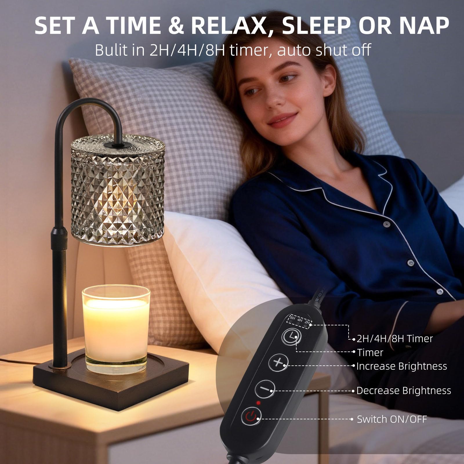 YAYIT Candle Warmer Lamp uses two bulbs for even fragrance distribution