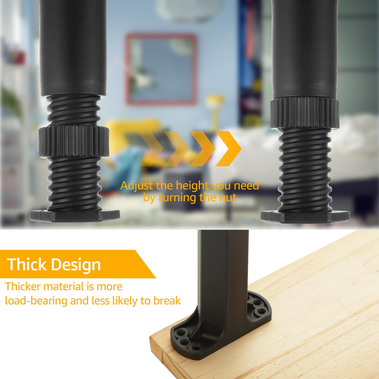 YAYODS premium PP plastic base protects floors and reduces noise