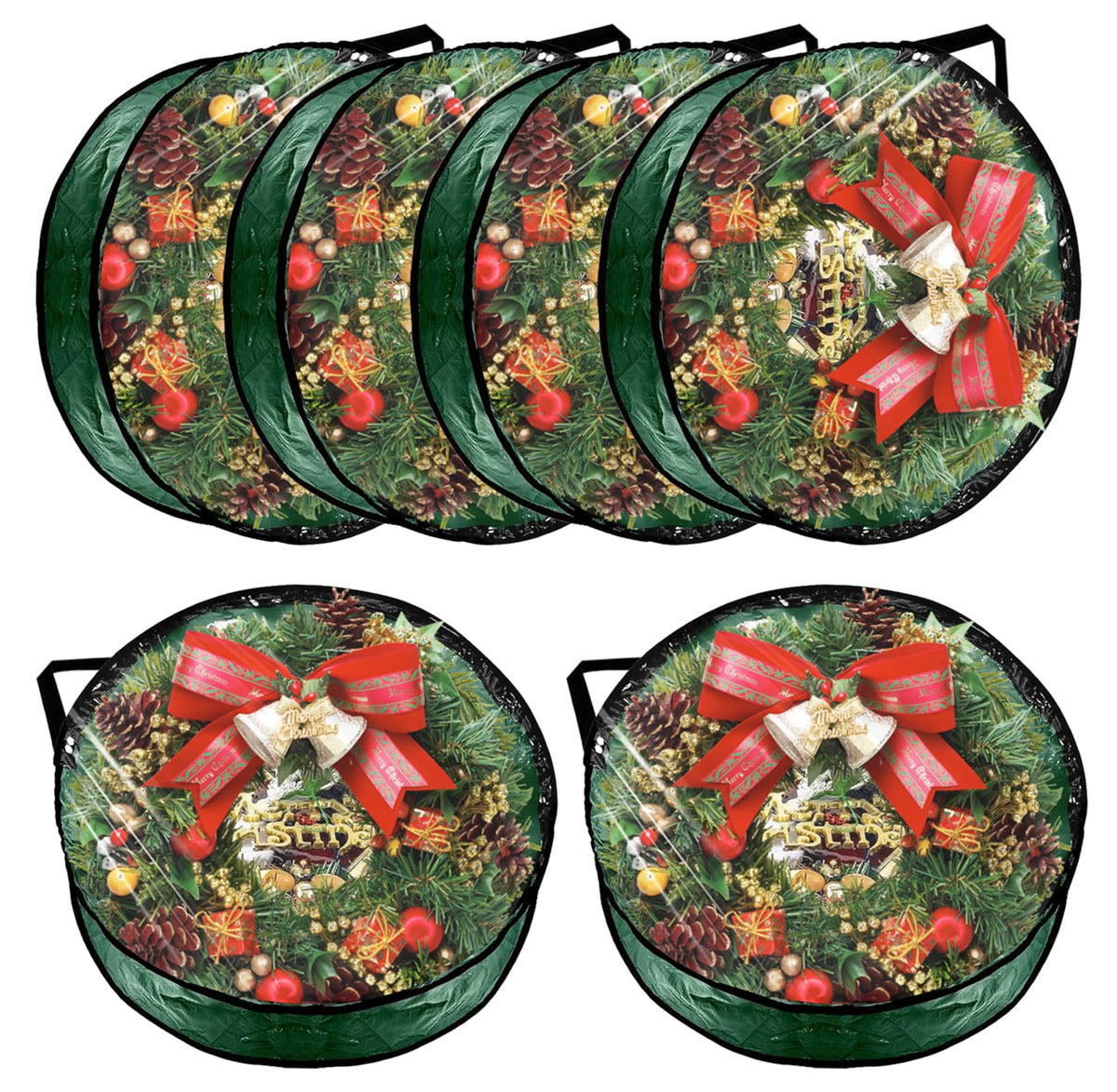YAYODS wreath storage bag with clear window protects and displays your 24x24 wreath
