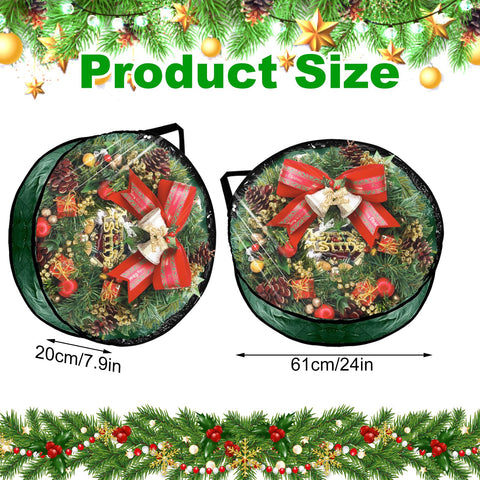 YAYODS wreath bag showing zipper edge for easy loading and unloading