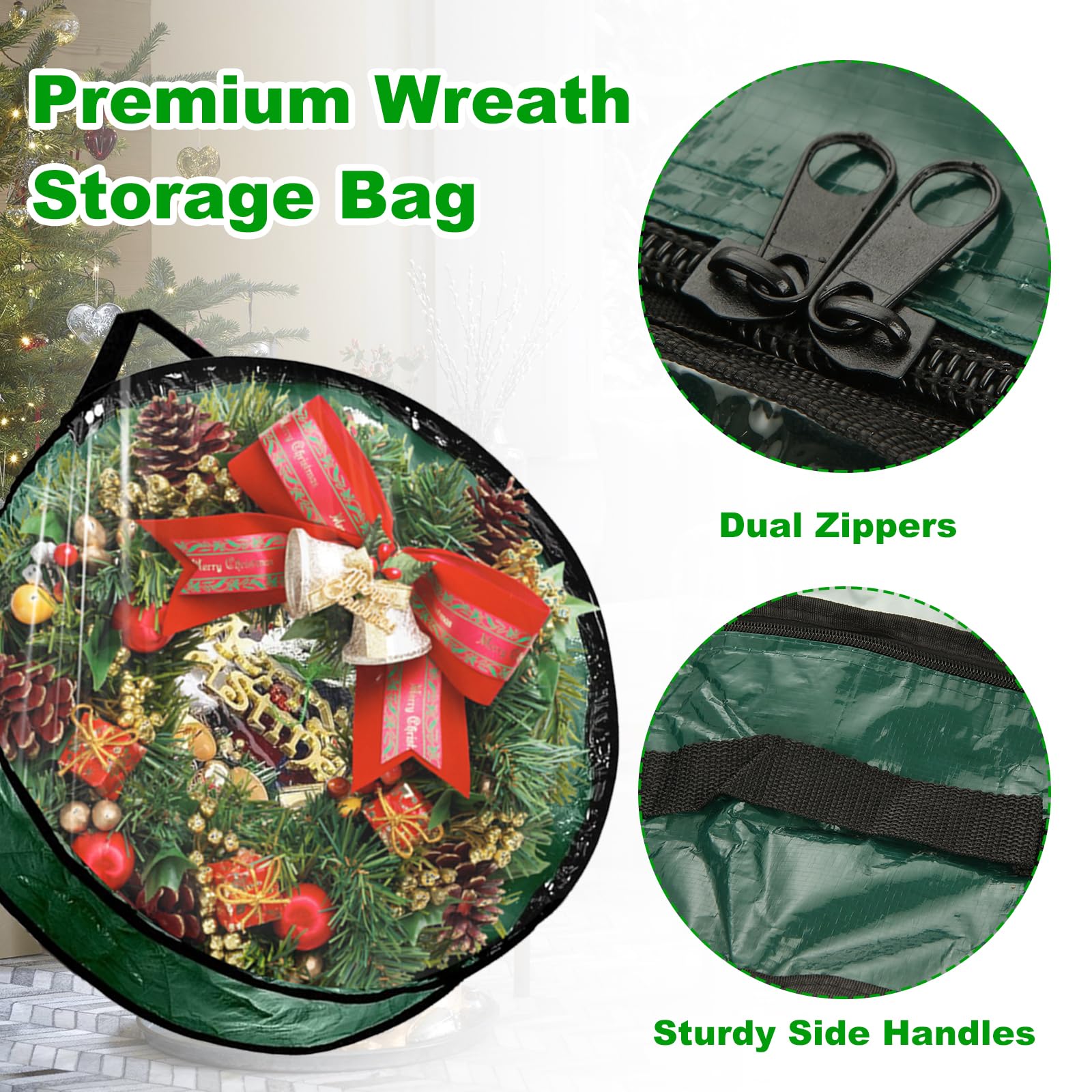 YAYODS heavy-duty material wreath storage bag for long-term use