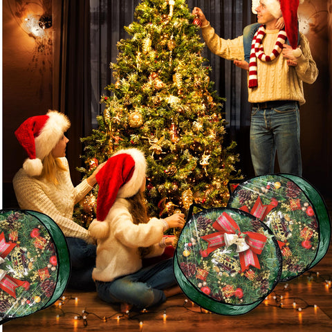 YAYODS wall-hanging wreath storage doubles as decorative display