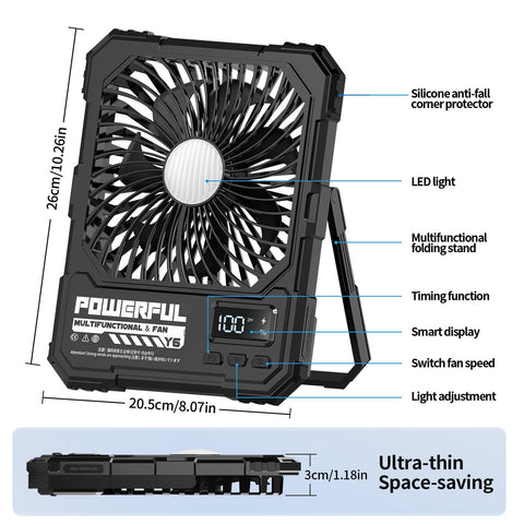 yAyusi five-speed fan settings adapt to your comfort level.