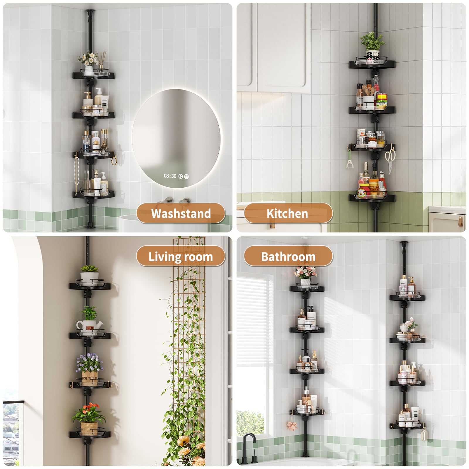 Rotating tray feature enabling easy retrieval of bath items
