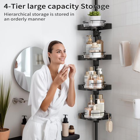 Quick-assembly illustration for YCIA&DONE corner shower organizer