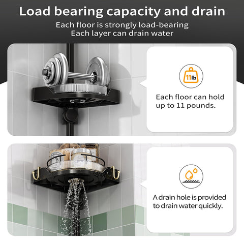 Rust-resistant metal construction of YCIA&DONE shower caddy