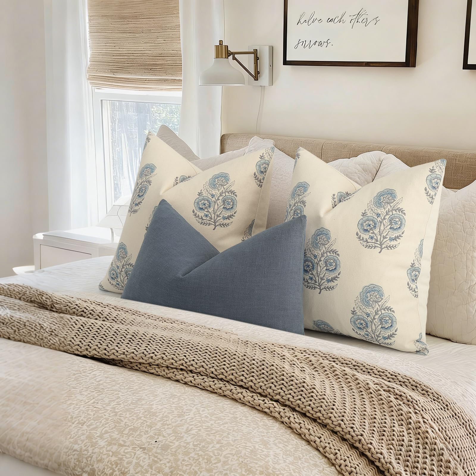 YCOLL pillow cover set of two 20x20 fits standard inserts.