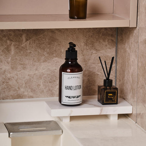 YCROJBK marble tray for bathroom or kitchen holds soap, candles, or cosmetics.