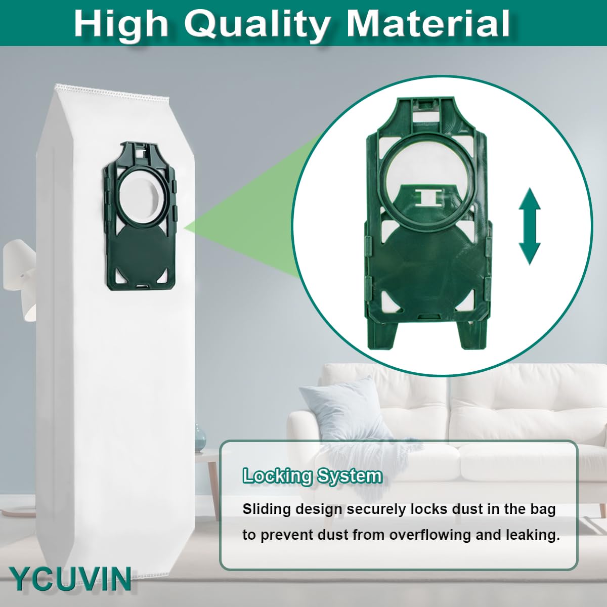 Ycuvin RLH-6 bag material close-up highlights thick, durable construction