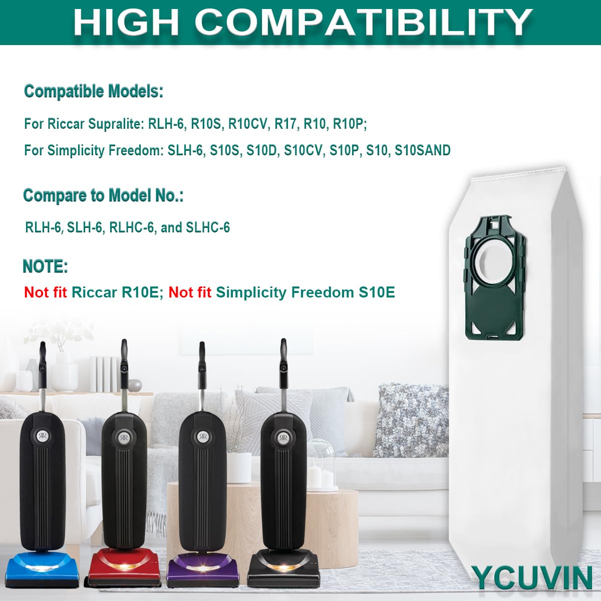 Ycuvin RLH-6 bag pack open shows packaging and contents