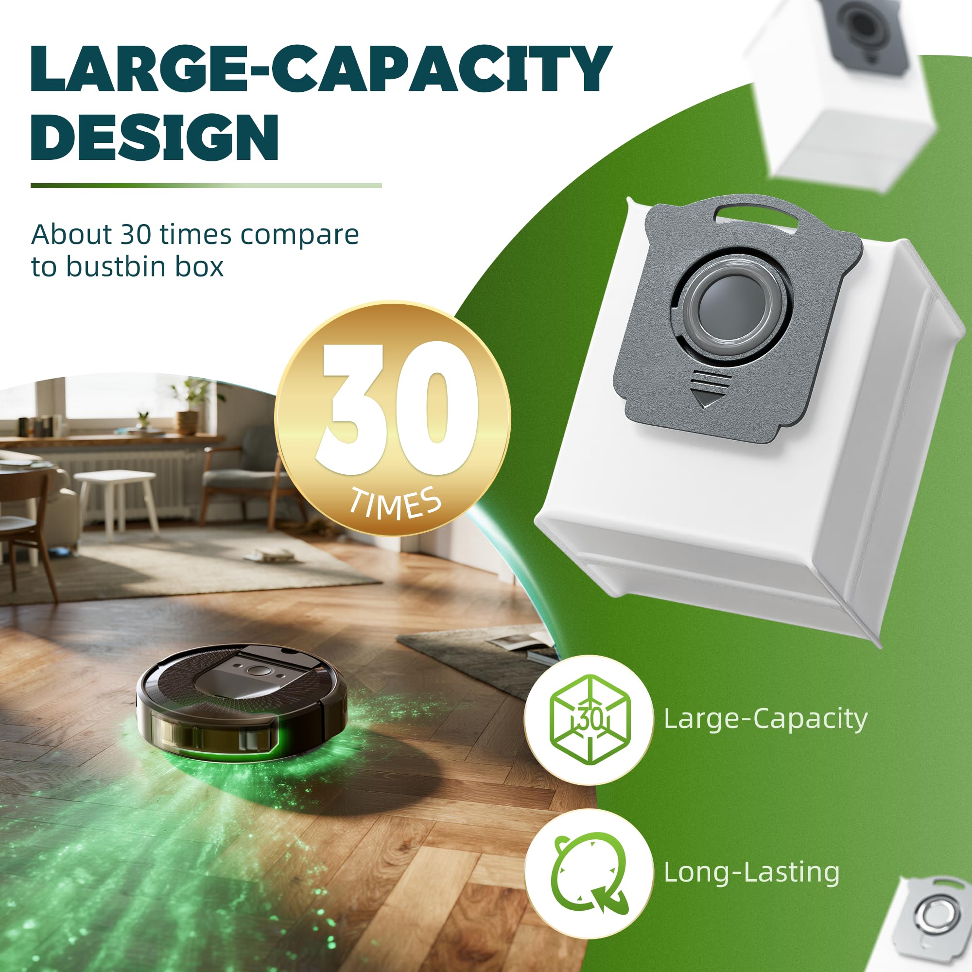 YCWARMXX 24-pack packaging of Roomba bags for easy stocking
