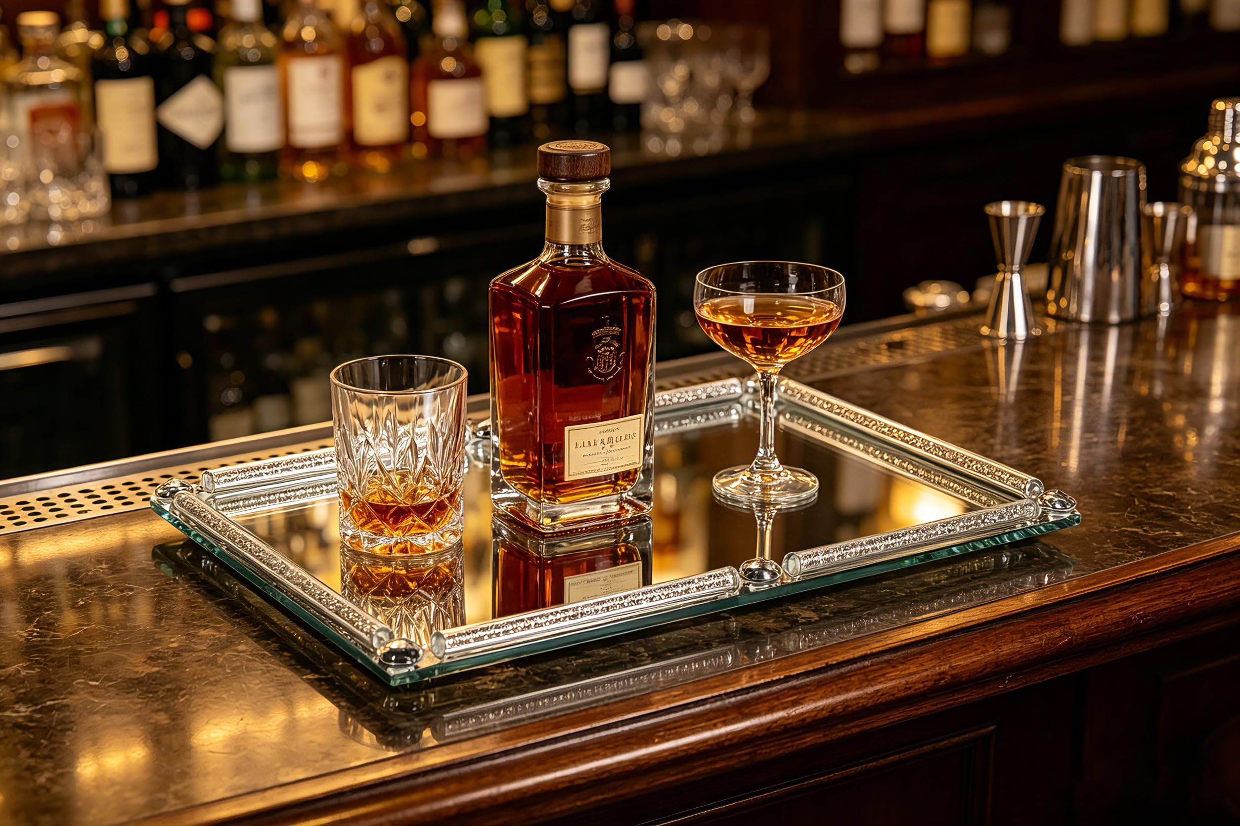 YCWF beauty display tray makes a refined gift for home decor lovers.