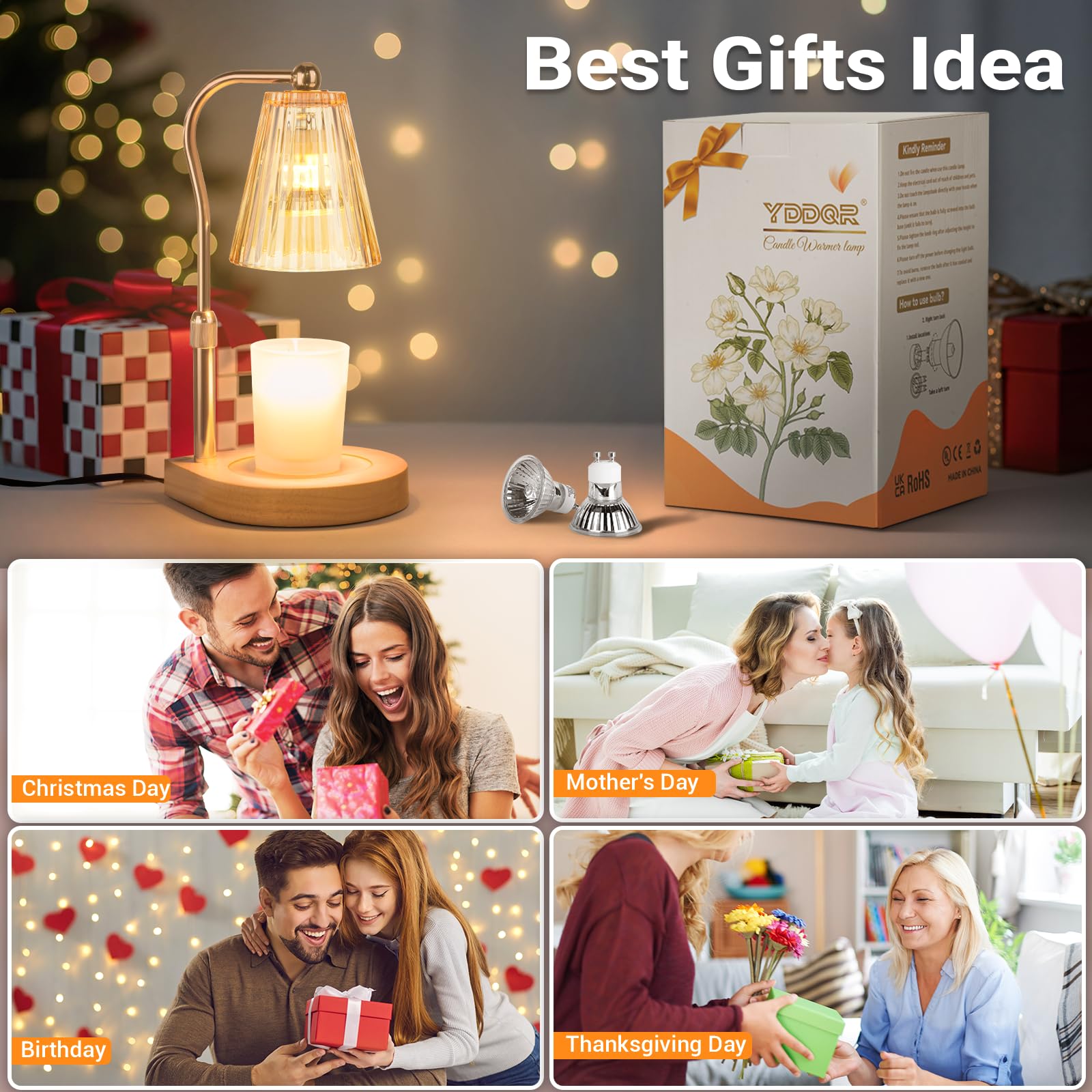 Gift-ready packaging of the YDDQR Candle Warmer Lamp