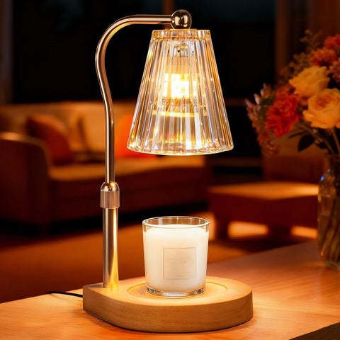 YDDQR Candle Warmer Lamp top view showing flameless wax melting capability