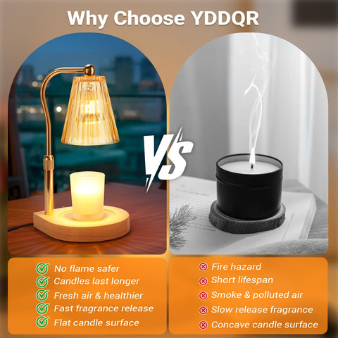 Two bulbs on YDDQR warmer providing consistent heat and fragrance