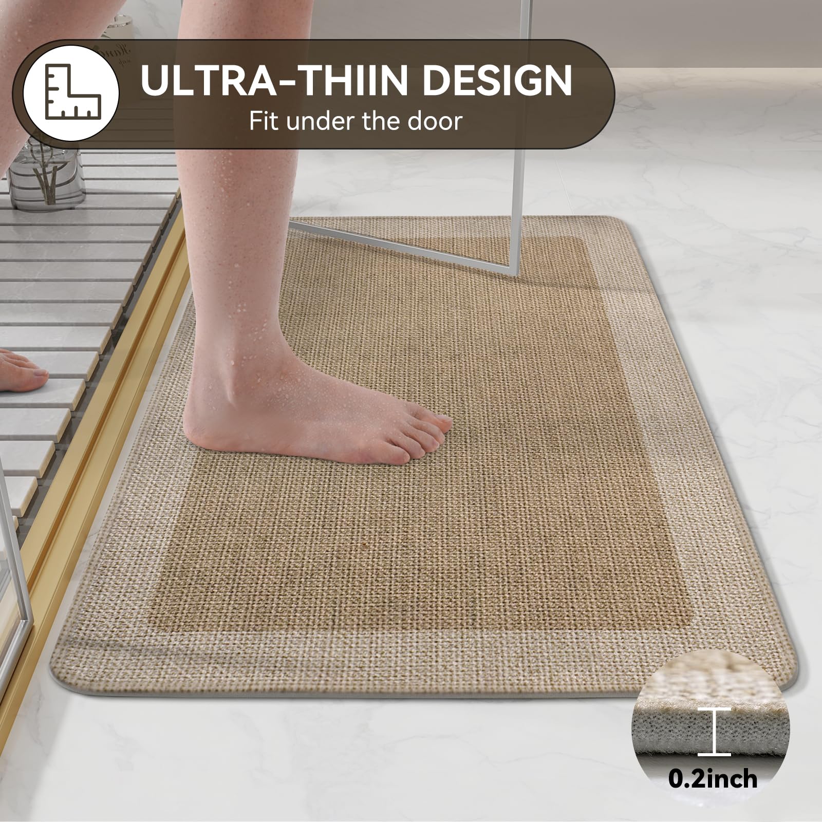 YDKGL absorbent quick-dry mat soaks up moisture for a dry bathroom