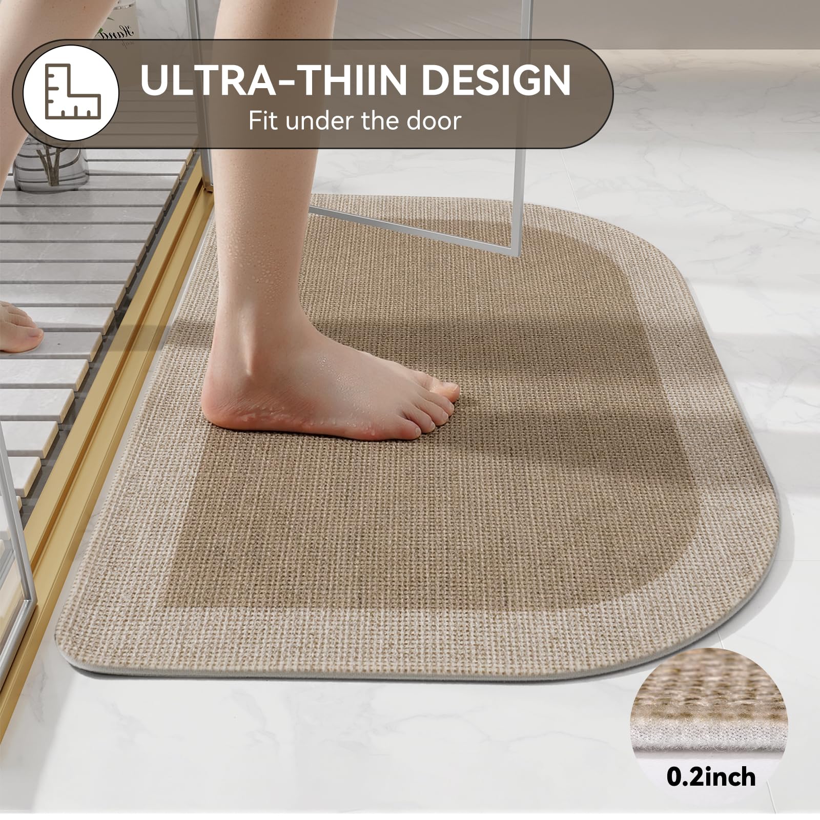 YDKGL absorbent quick-dry rug braided design for fast moisture evaporation.