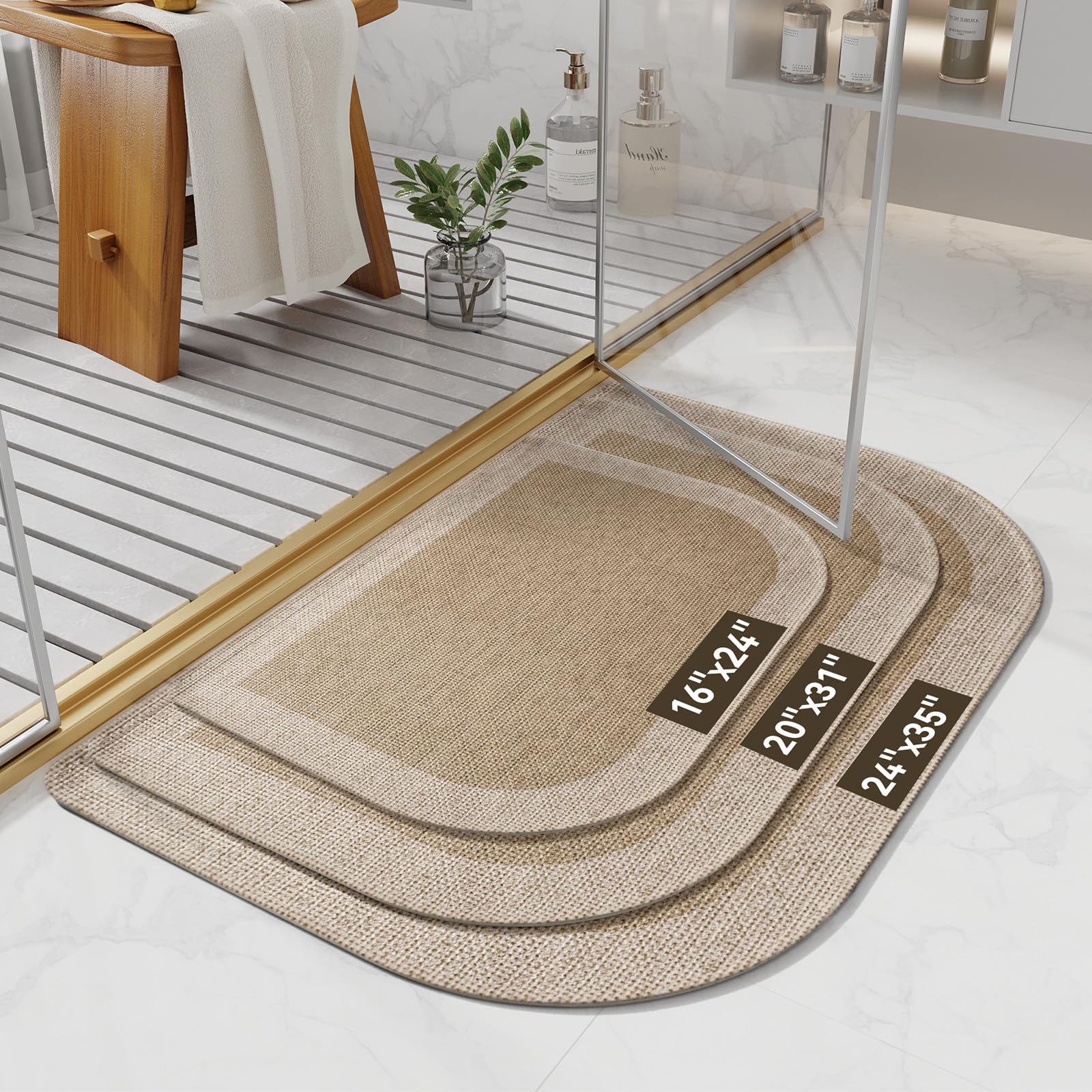 YDKGL bath mat with non-slip backing for safe, dry floors.