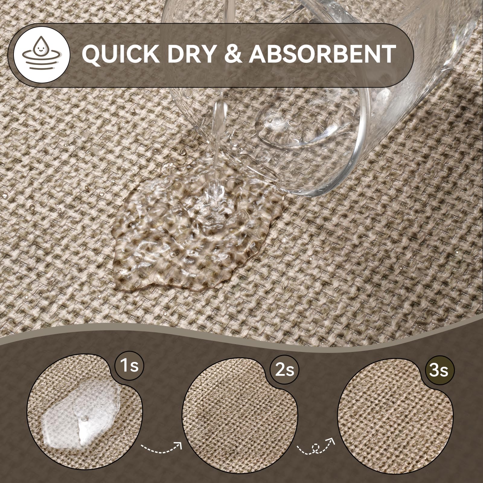 YDKGL waterproof backing keeps floors dry and protects surfaces.