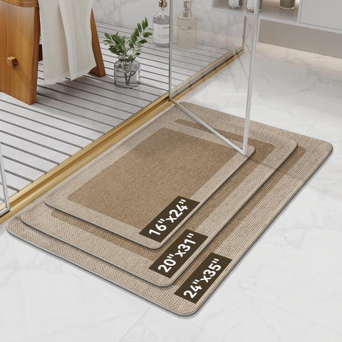 YDKGL non-slip rubber backing grips wet floors to stay in place