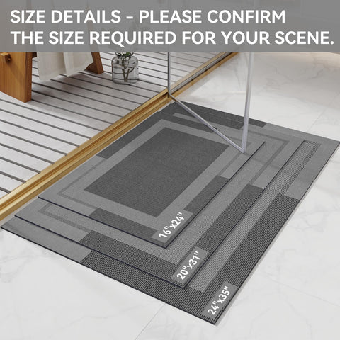 YDKGL thin bath rug fits neatly under doors for easy passage.