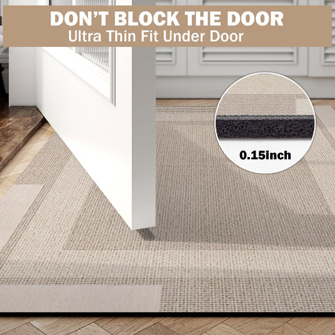 YDKGL ultra-thin bath mat fits beneath doors without obstruction.
