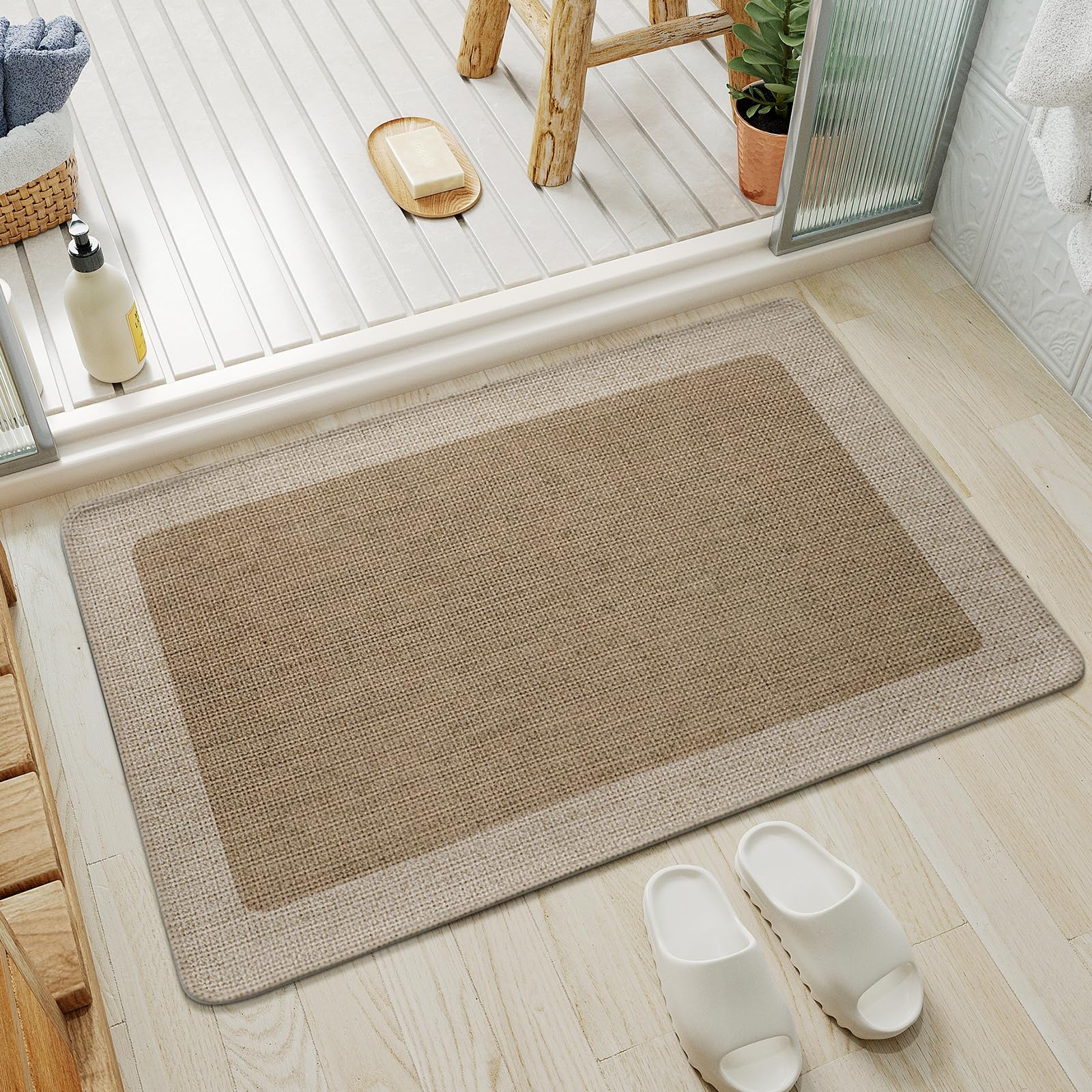 YDKGL ultra-thin bath mat under door for easy access and clearance