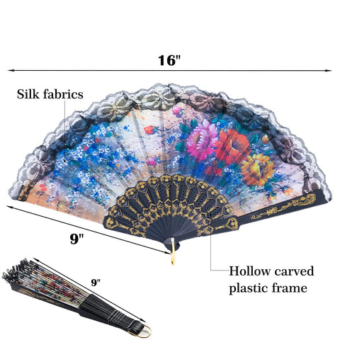 YeahClub lace-detail fan adds chic cosplay touch.