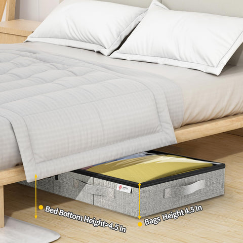 YearningHome under-bed container under-bed setup for organized bedroom spaces.
