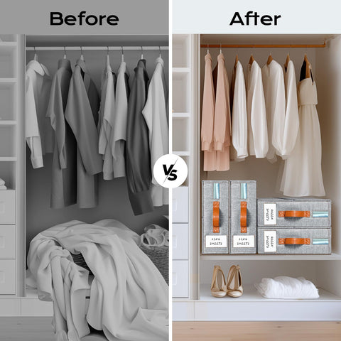 Yecaye bed sheet organizer accommodates duvets and towels neatly