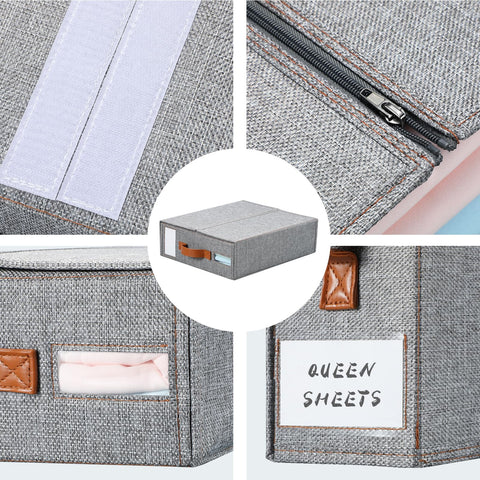 Yecaye bed sheet organizer keeps closet tidy and organized
